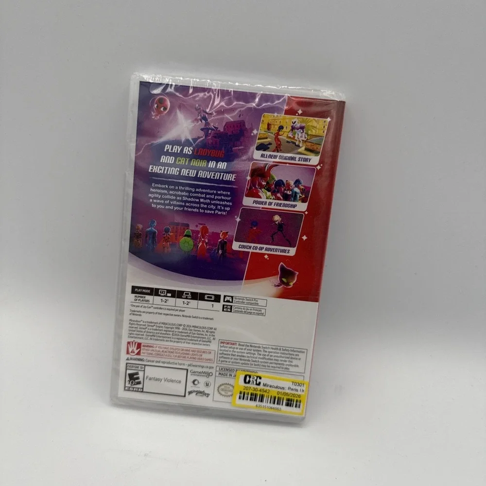 Miraculous: Paris Under Siege‎ - Nintendo Switch - BRAND NEW FACTORY SEALED